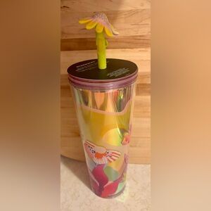 Starbucks Iridescent Floral Tumbler with Pink Lid